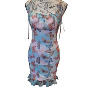 Multi Color Butterfly Sun Dress